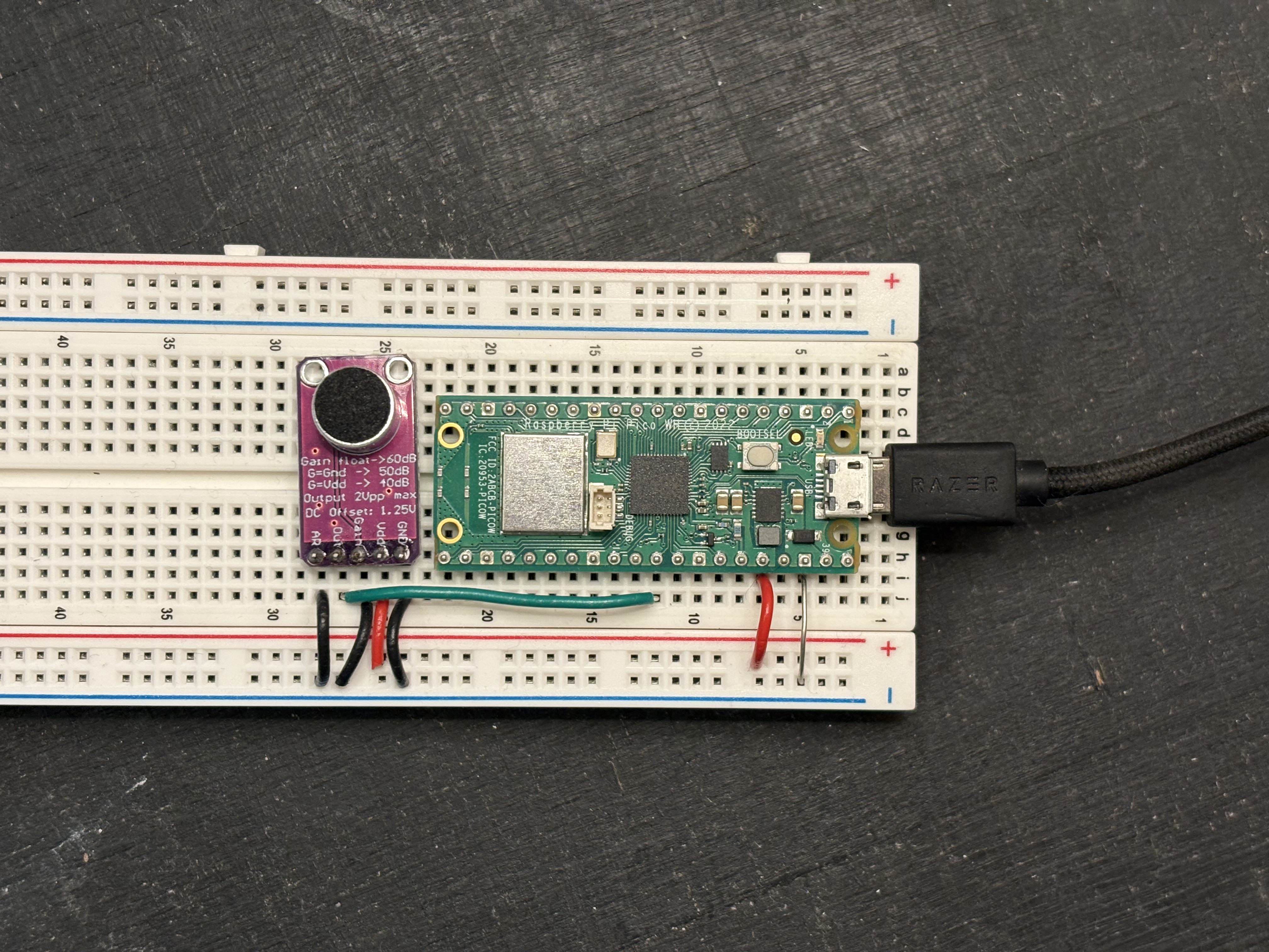 Clap-controlled lamp hardware setup